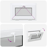 Basement Window RISOR 60 x 40 cm PVC and Glass White 42047263