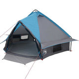 Teepee Tent 4-Person with Roof Blue and Grey 388 x 320 x 169 cm 42004075