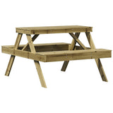 Picnic Table 105x134x75 cm Impregnated Wood Pine 832571