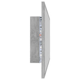 LED Bathroom Mirror Concrete Grey 90x8.5x37 cm Acrylic 804936