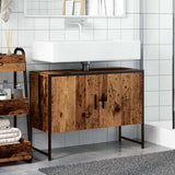 Bathroom Sink Cabinet Old Wood 80x33x60 cm Engineered Wood 857704