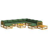 Sofa Set 12 pcs Natural Solid Acacia Wood 3417264