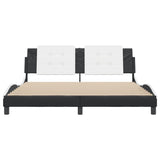 Bed Frame without Mattress "Zadar" Black and White 180x200 cm Super King Faux Leather 3208203