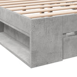 Bed Frame with Drawers without Mattress Concrete Grey 140x200 cm 3280751