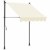 Retractable Awning Cream 200x115 cm Fabric and Steel 368745