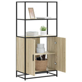 Highboard Sonoma Oak 68x35x139 cm Engineered Wood and Metal 849050