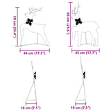 LED Reindeers 2 pcs Cold White Fabric 42012989