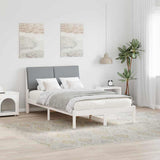 Bed frame White and light grey 120 x 200 cm Solid pine wood 878753