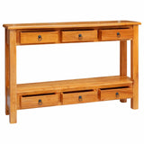 Console Table Natural 115 x 32 x 76 cm Solid Mahogany Wood 42009939