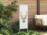 Garden Privacy Screen White 32 x 140 cm Cold-rolled steel 876260