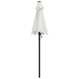 Garden Parasol Sand White 200x224 cm Aluminium 47204