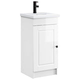 Bathroom Vanity with Sink High Gloss White 42 x 40 x 84.5 cm 890058