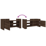 TV Cabinet Brown Oak 80x35x40 cm Engineered Wood 848373