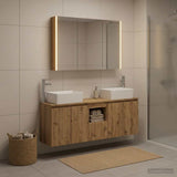 Bathroom Cabinet Set 4 pcs Artisan Oak Engineered Wood 3406430