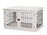 Dog Crate Furniture, Puppy Crate End Table, Pet Kennel House with 2 Doors for Medium and Small Dogs, T3398P349618