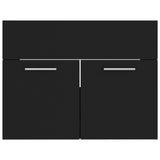 Bathroom Furniture Set Black Engineered Wood 3071136