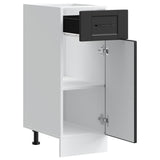 Kitchen Base Cabinet Porto Black Engineered Wood 853938