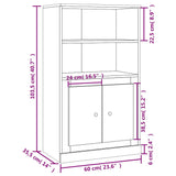 Highboard Sonoma Oak 60x35.5x103.5 cm Engineered Wood 816315