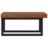 Basin Shelf Wall Mounted Steel and Solid Wood Oak 3302413