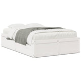 Bed Frame without Mattress White 120x200 cm Solid Wood Pine 3282379
