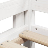 High Sleeper Bed without Mattress White 90x200 cm Solid Wood Pine 3282014