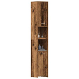 Bathroom Cabinet Old Wood 30x30x183.5 cm Engineered Wood 859393