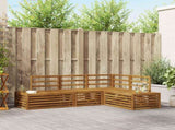 Outdoor Sofa Set 4 Piece Natural Solid Acacia Wood 3375439