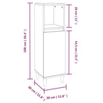 ZNTS 3 Piece Bathroom Cabinet Set Brown Oak Engineered Wood 3185542