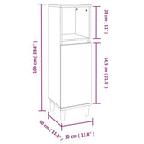 ZNTS 3 Piece Bathroom Cabinet Set Brown Oak Engineered Wood 3185542