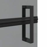 Walk-In Shower Wall Folding Black 80 x 6.5 x 190 cm 42017964