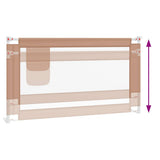Toddler Safety Bed Rail Taupe 150x25 cm Fabric 10220