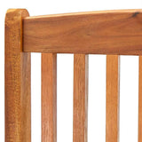 Outdoor Chair Set of 4 Natural Solid Acacia wood Standard 46340