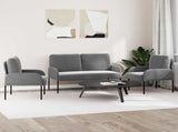 Sofa Sets with Cushion 3 pcs Dark Grey 115 x 56 x 80 cm Plywood 3406218