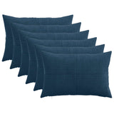 Cushion Cover 6 pcs ALMELO Navy Blue 50 x 70 cm Corduroy 915030