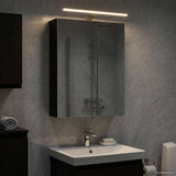 Bathroom Mirror Cabinet Black Oak 50 x 14.5 x 70 cm 889048