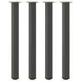 Bar Table Legs 4 pcs Anthracite 110-112 cm Steel 4012482
