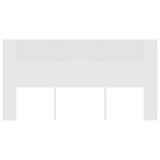 Headboard Cabinet White 200x18.5x104.5 cm 811952