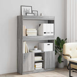 Highboard Grey Sonoma 92x33x140 cm Engineered Wood 3309614