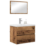 Bathroom Furniture Set 3 pcs Old Wood Engineered Wood 3393501
