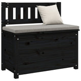 Bench Black 80x41x77 cm Solid Wood Pine 823553