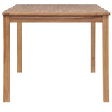 Garden Dining Set Warm Teak Brown Solid Teak Wood Medium Durable 3059935