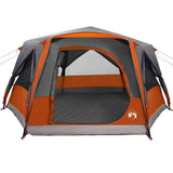 Cabin Tent 7-Person Grey and Orange 400 x 350 x 212 cm 42004028