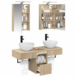 Bathroom Cabinet Set 5 pcs Sonoma Oak 40 x 10.5 x 60.5 cm 3406273