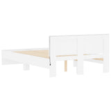 Bed Frame White Engineered wood, Plywood 140 x 200 cm Bed Frame 3207609