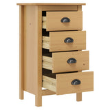 288911 Sideboard "Hill" 46x35x80 cm Solid Pine Wood