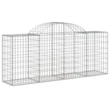 Arched Gabion Baskets 11 pcs 200x50x80/100 cm Galvanised Iron 3146308