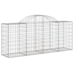 Arched Gabion Baskets 12 pcs 200x50x80/100 cm Galvanised Iron 3146309