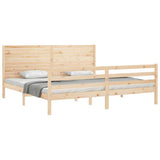 Bed Frame without Mattress Super King Size Solid Wood 3195041