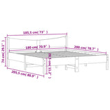 Bed Frame without Mattress White 180x200 cm Super King Solid Wood Pine 3216361
