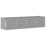 Planter Light Grey 320 x 80 x 75 cm Steel 42018145